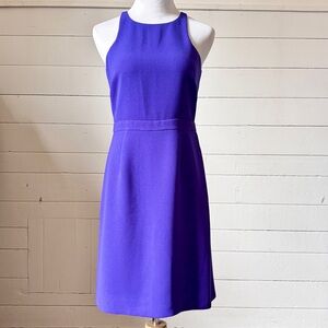 J. Crew Purple Halter A-Line Midi Dress
